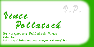 vince pollatsek business card